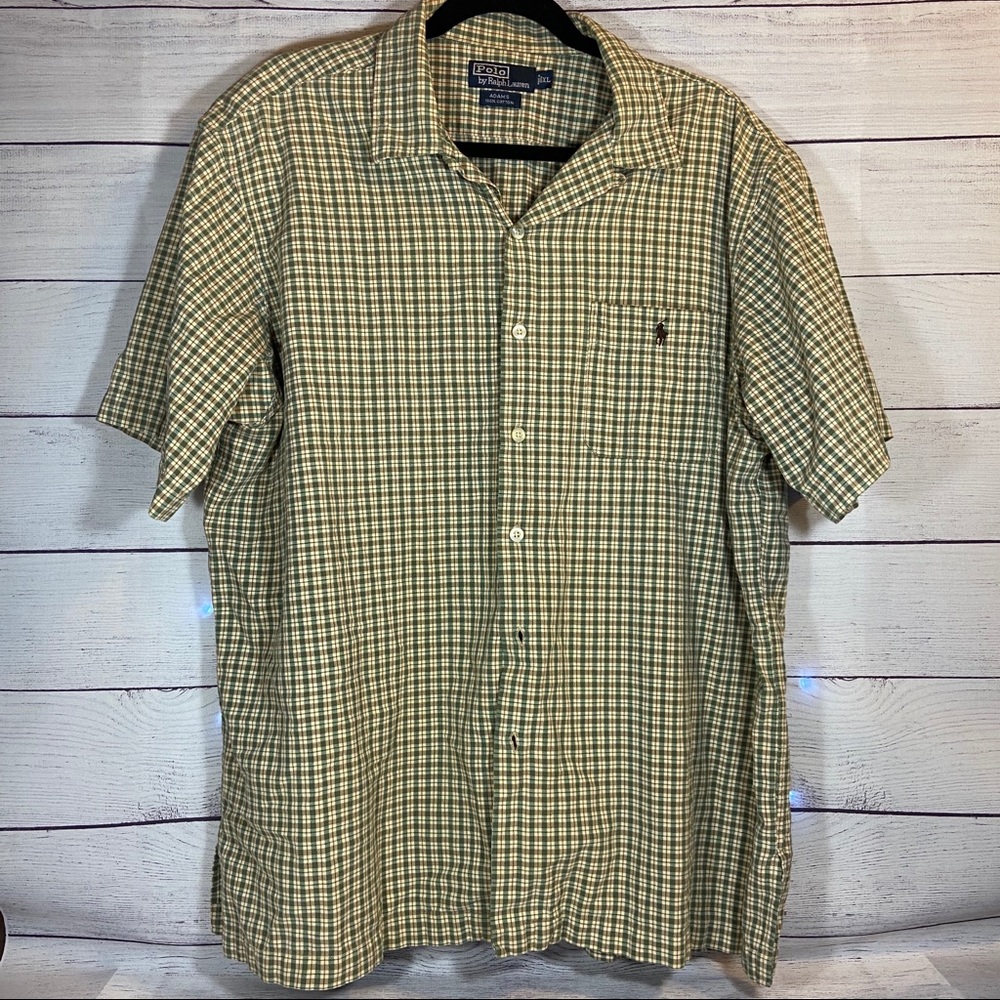 Vintage Short sleeve polo button down (XL)